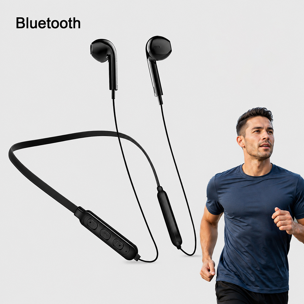 Bluetooth Headset On Ear - Sport-Fitness-Audio-Zubehör, am Hals tragbares Bluetooth-Headset, HD-Mikrofon