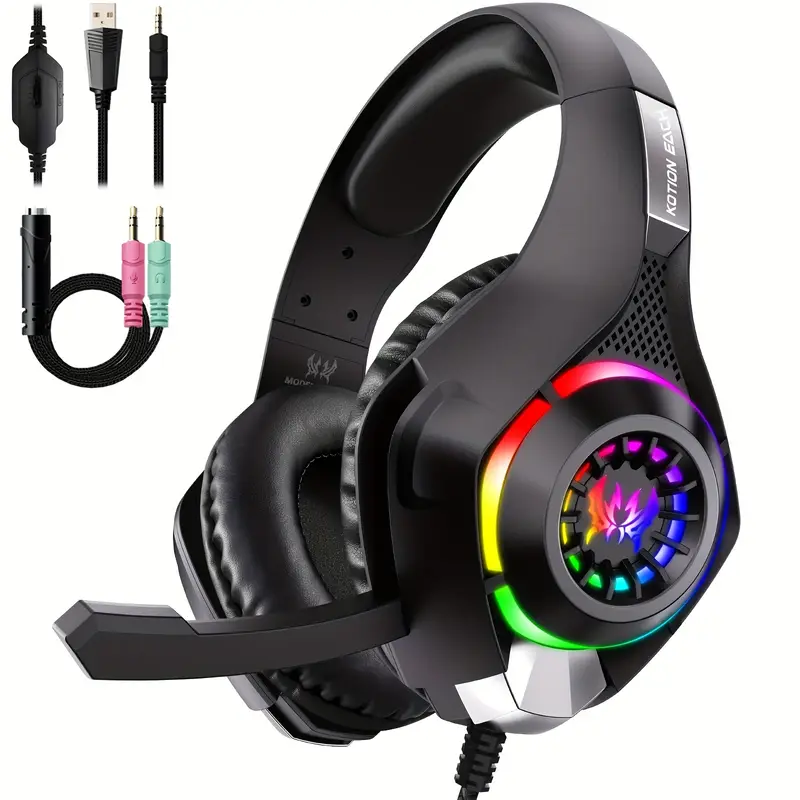 Gaming Headset Rgb - Gaming-Headset für PC, PS4, PS5, Gaming-Kopfhörer