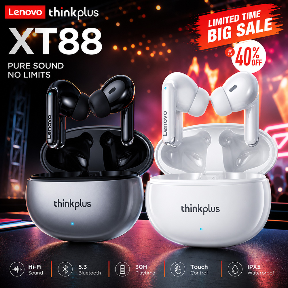 Wireless Earbuds Tws - Lenovo XT88 TWS Kabellose Kopfhörer Bluetooth