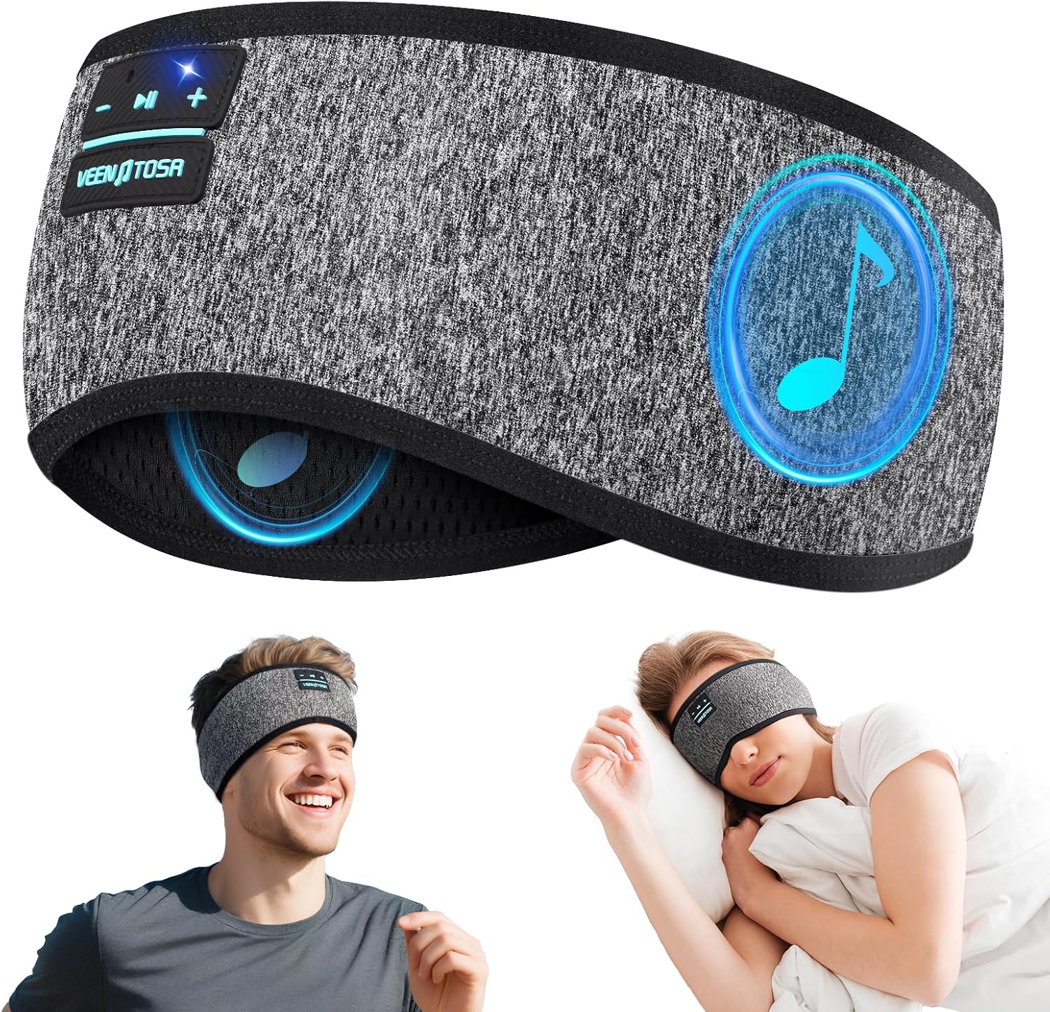 Bluetooth Headset On Ear - Bluetooth Kopfhörer Sport Seite Schlafen Stirnband