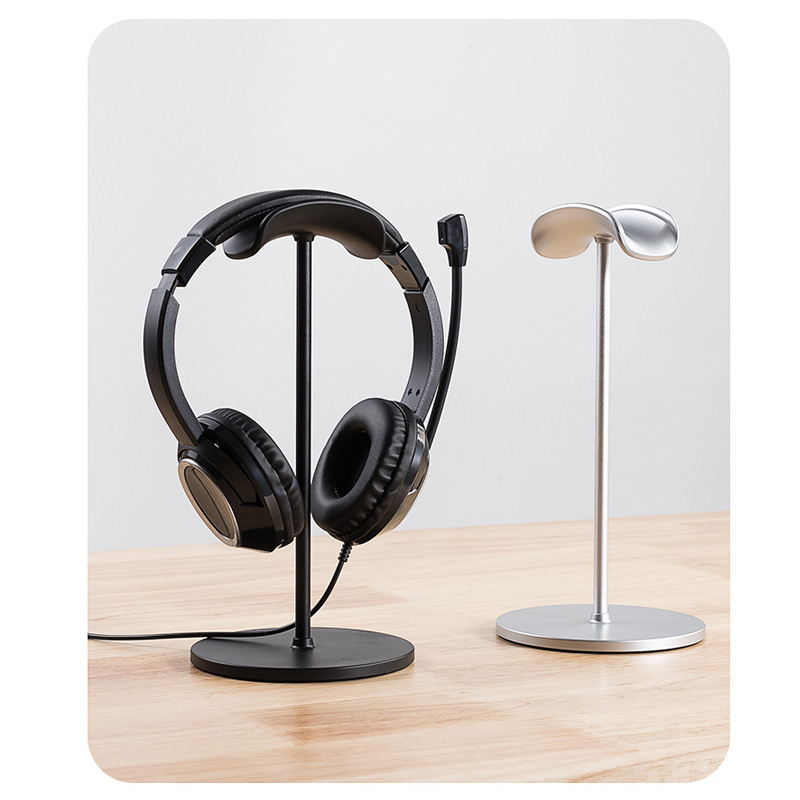 Headphone Stand Desk - Kopfmontierter Kopfhörerständer aus Metall, rutschfester, abnehmbarer