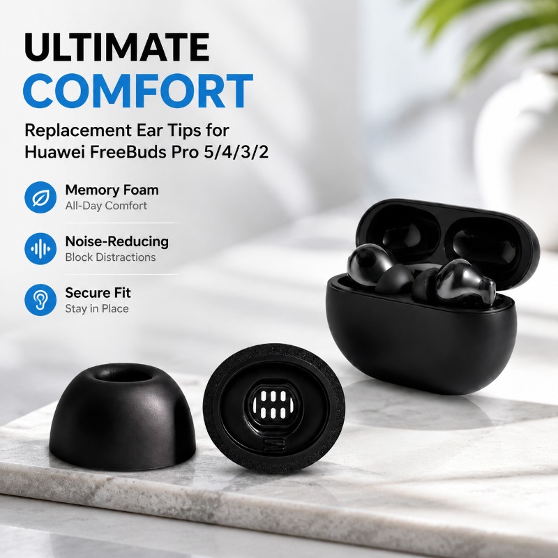 Earphone Foam Tip - Dreischichtige Memory-Schaum-Ohrstöpsel, geräuschisolierende Ohrkappen, passend für